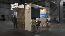 20x20 Island booth design by Reaction Space